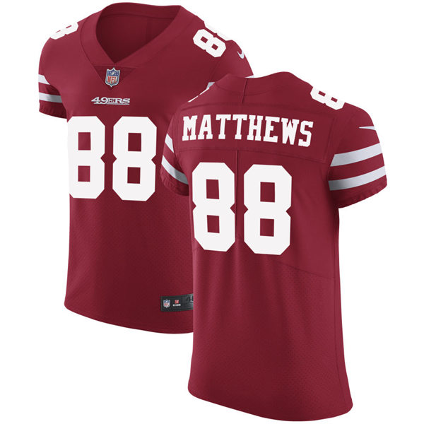 Mens San Francisco 49ers #88 Jordan Matthews Nike Scarlet Team Color Vapor Untouchable Limited Player Jersey