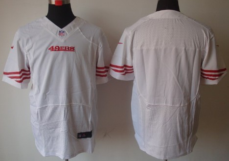 Mens San Francisco 49ers Blank White Nik Elite Jersey