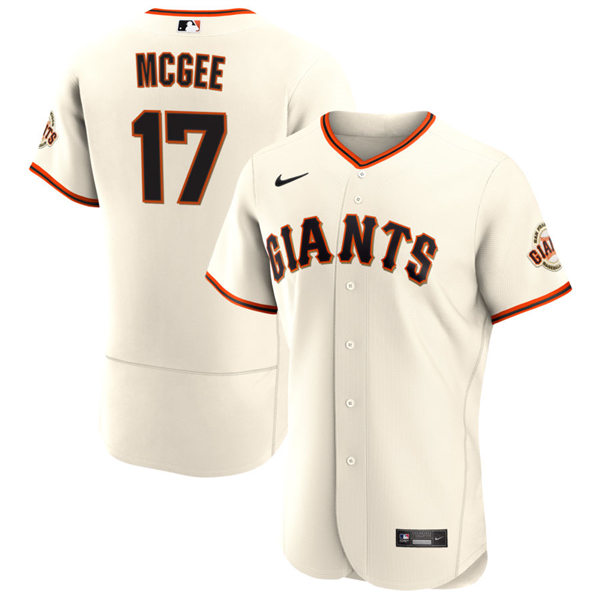 Mens San Francisco Giants #17 Jake McGee Nike Cream Home Flexbase Player Jersey