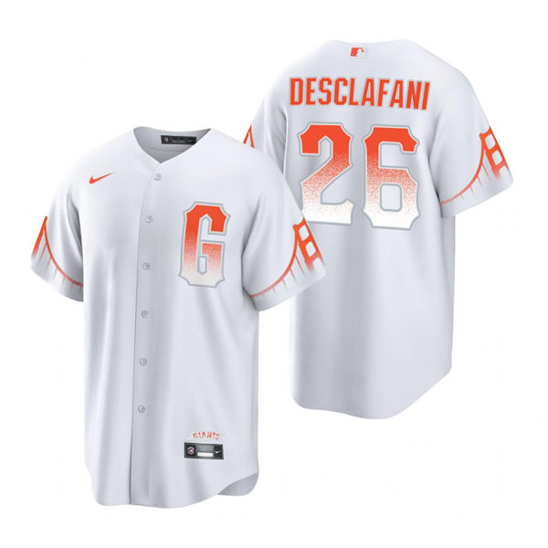 Mens San Francisco Giants #26 Anthony DeSclafani Nike White 2021 San Francisco City Connect Jersey