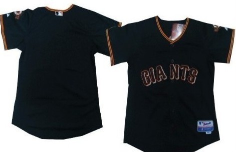 Mens San Francisco Giants Customized Black Jersey