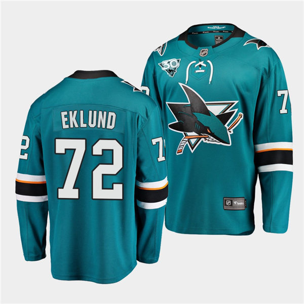 Mens San Jose Sharks #72 William Eklund adidas Home Green Jersey Stitched