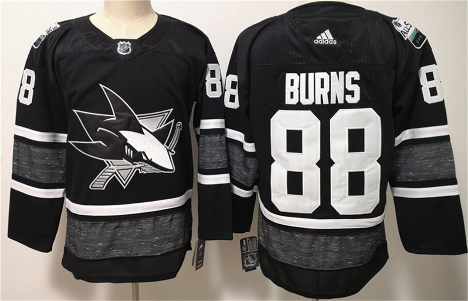 Mens San Jose Sharks #88 Brent Burns adidas Black 2019 NHL All-Star Game Jersey Stitched