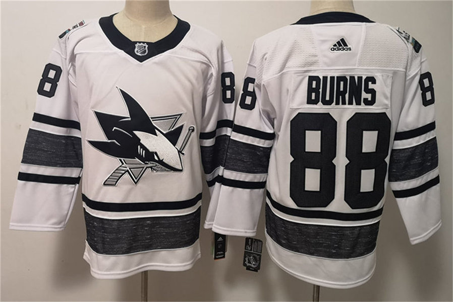 Mens San Jose Sharks #88 Brent Burns adidas White 2019 NHL All-Star Game Jersey Stitched