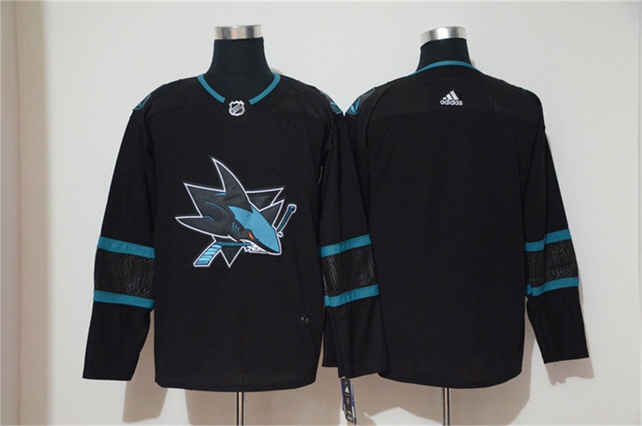 Mens San Jose Sharks Blank adidas Black Alternate Third Jersey Stitched