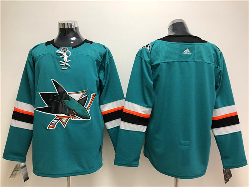 Mens San Jose Sharks Blank adidas Home Green Jersey Stitched