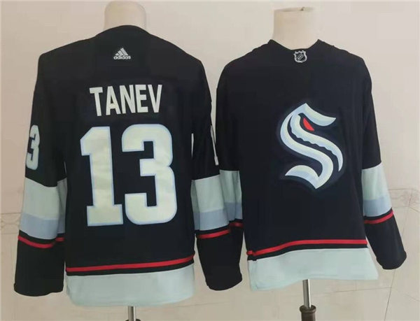 Mens Seattle Kraken #13 Brandon Tanev Navy Home Adidas Team Jersey Stitched