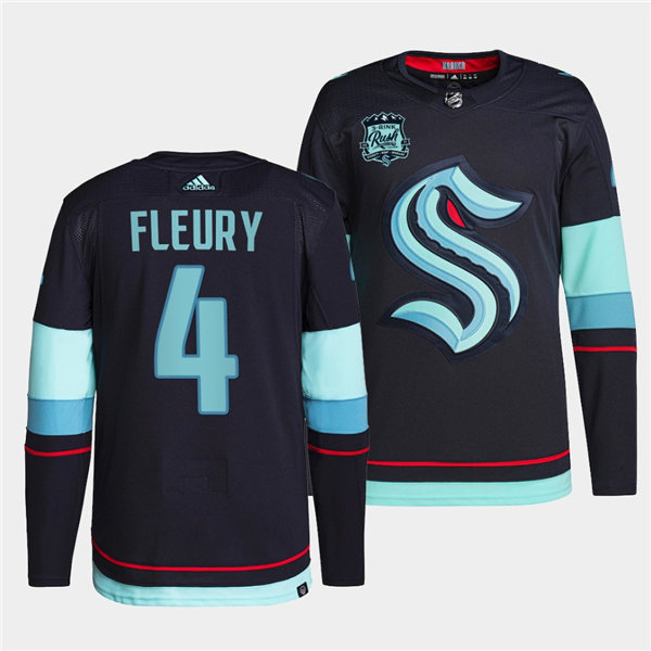 Mens Seattle Kraken #4 Haydn Fleury Adidas Navy Home Jersey Stitched