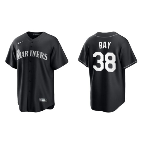Mens Seattle Mariners #38 Robbie Ray Nike 2021 Black Fashion Jersey