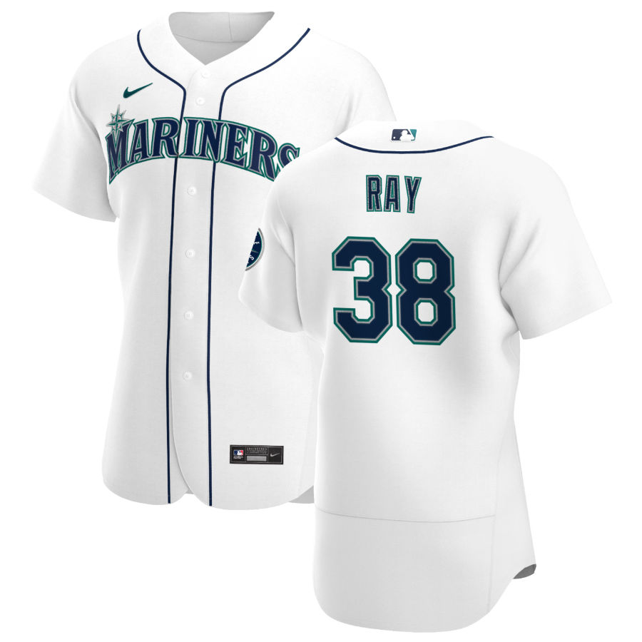 Mens Seattle Mariners #38 Robbie Ray Nike White Home FlexBase Jersey