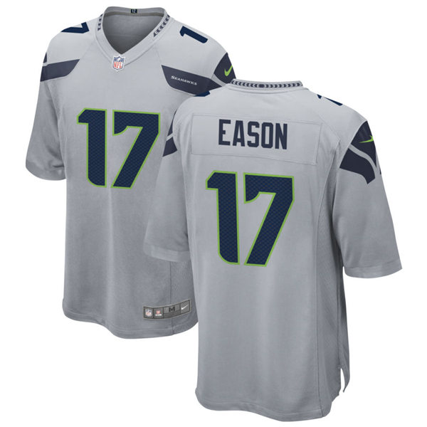 Mens Seattle Seahawks #17 Jacob Eason Nike Gray Alternate Vapor Limited Jersey