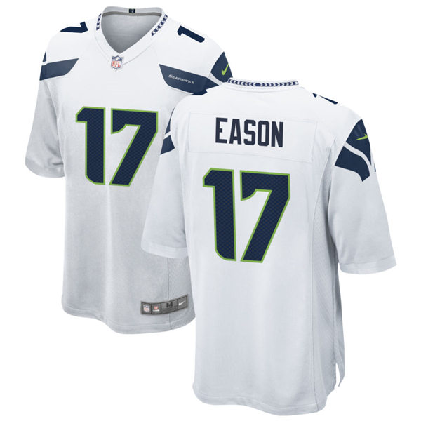 Mens Seattle Seahawks #17 Jacob Eason Nike White Vapor Limited Jersey