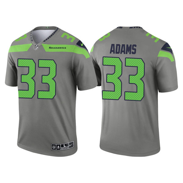Mens Seattle Seahawks #33 Jamal Adams Nike Grey Inverted Legend Jersey