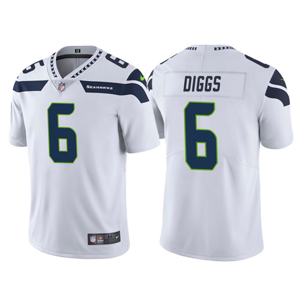 Mens Seattle Seahawks #6 Quandre Diggs Nike White Vapor Limited Jersey