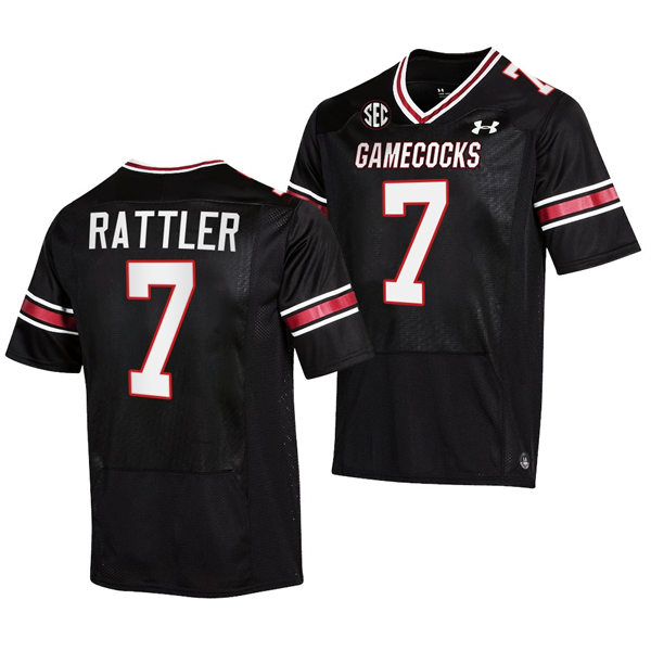 Mens South Carolina Gamecocks #7 Spencer Rattle Black College Football Game Jersey