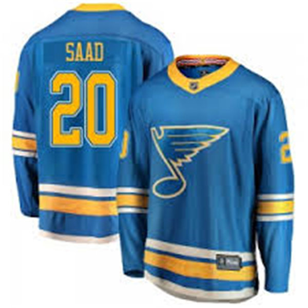 Mens St. Louis Blues #20 Brandon Saad adidas Blue Alternate Jersey Stitched
