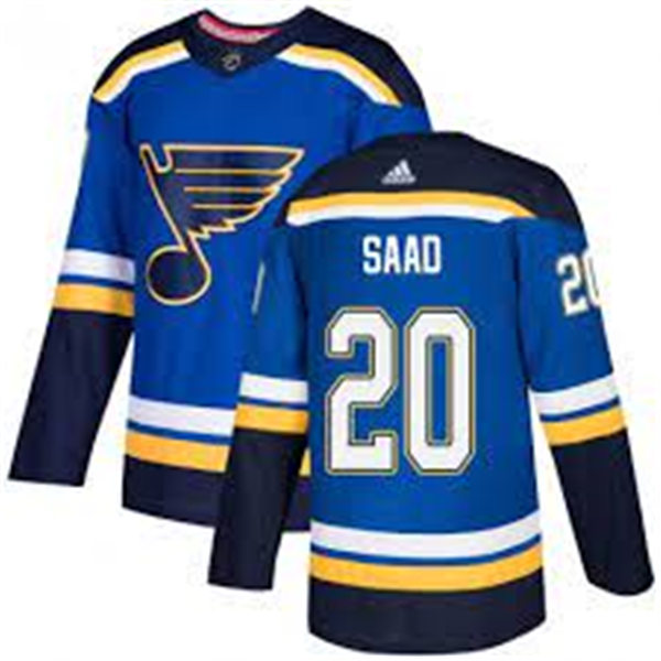 Mens St. Louis Blues #20 Brandon Saad adidas Home Blue Jersey Stitched