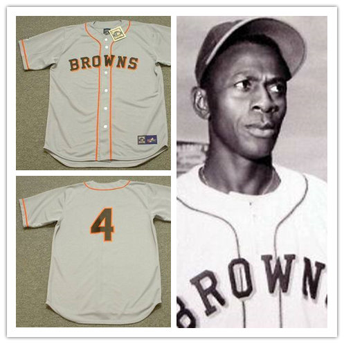 Mens St. Louis Browns #4 ROGERS HORNSBY 1951 Grey Majestic Cooperstown Throwback Baseball Jersey