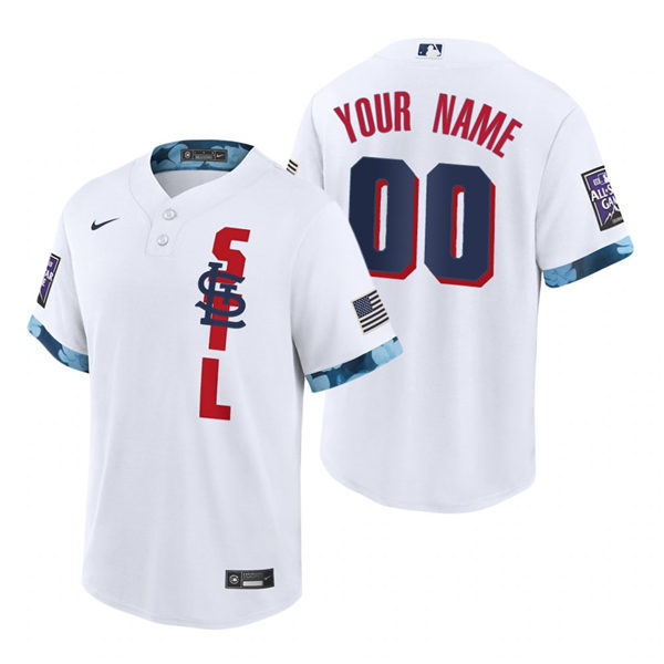 Mens St. Louis Cardinals Custom Harrison Bader Paul DeJong Dylan Carlson Jose Rondon Nike White 2021 MLB All-Star Game Jersey