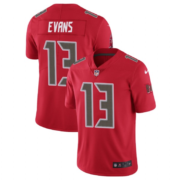Mens Tampa Bay Buccaneers #13 Mike Evans Nike Red Color Rush Vapor Limited Jersey