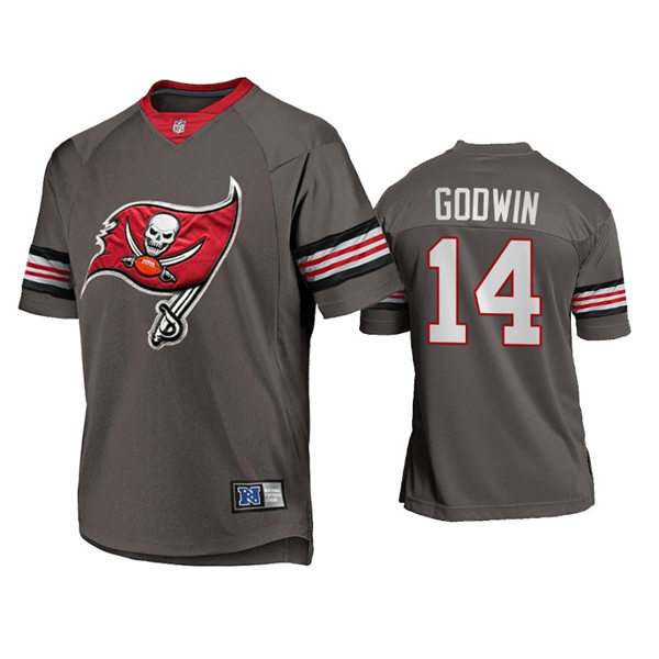 Mens Tampa Bay Buccaneers #14 Chris Godwin Nike 2021 Pewter Team Logo Icon Jersey