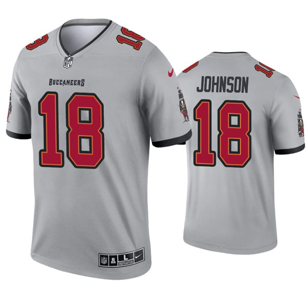 Mens Tampa Bay Buccaneers #18 Tyler Johnson Nike Gray 2021 Inverted Legend Limited Jersey