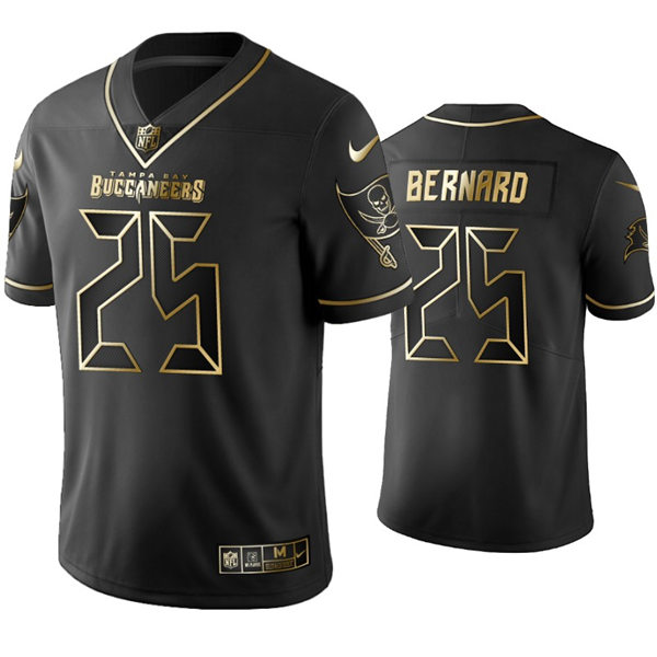 Mens Tampa Bay Buccaneers #25 Giovani Bernard Nike Black Golden Edition Vapor Limited Jersey