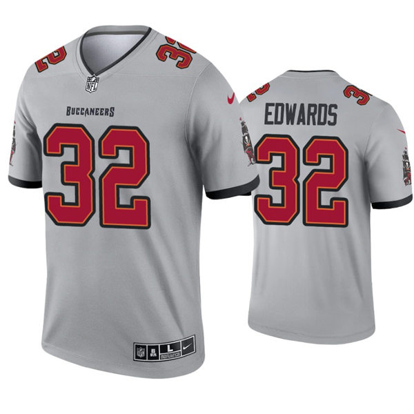 Mens Tampa Bay Buccaneers #32 Mike Edwards Nike Gray 2021 Inverted Legend Limited Jersey