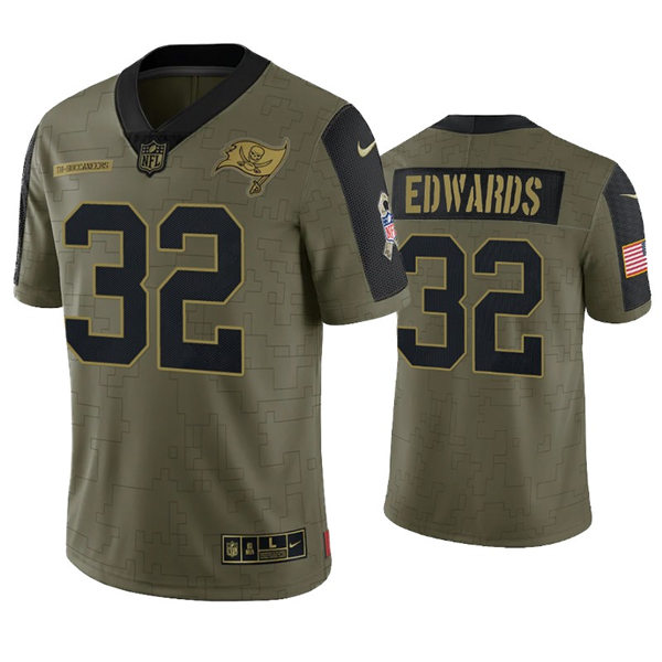 Mens Tampa Bay Buccaneers #32 Mike Edwards Nike Olive 2021 Salute To Service Limited Jersey