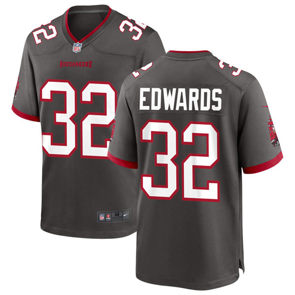 Mens Tampa Bay Buccaneers #32 Mike Edwards Nike Pewter Alternate Vapor Limited Jersey