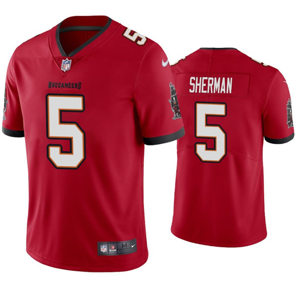 Mens Tampa Bay Buccaneers #5 Richard Sherman Nike Home Red Vapor Limited Jersey
