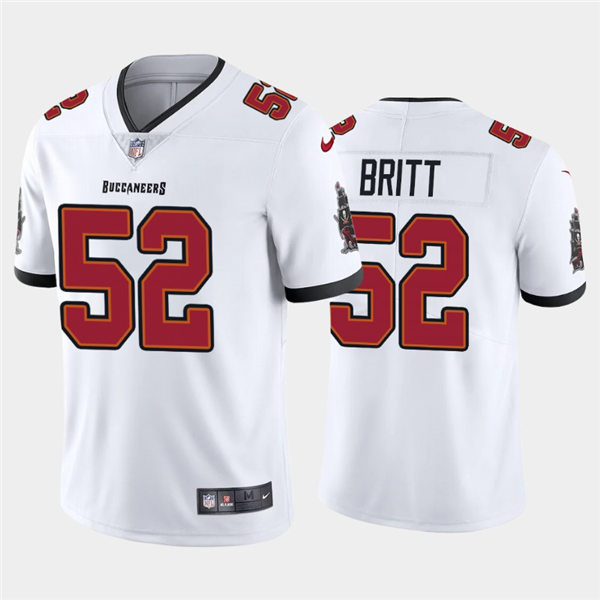 Mens Tampa Bay Buccaneers #52 K.J. Britt Nike Road White Vapor Limited Jersey