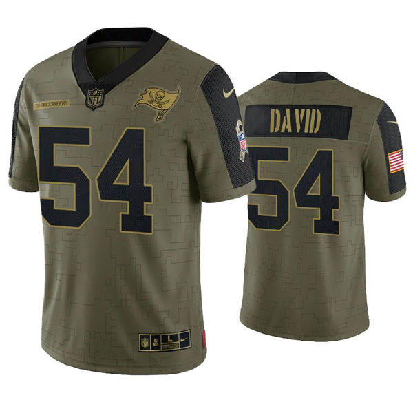 Mens Tampa Bay Buccaneers #54 Lavonte David Nike Olive 2021 Salute To Service Limited Jersey