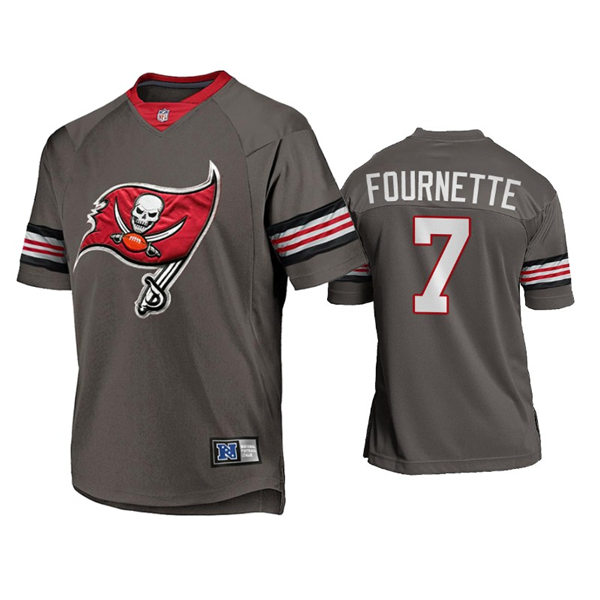 Mens Tampa Bay Buccaneers #7 Leonard Fournette Nike 2021 Pewter Team Logo Icon Jersey