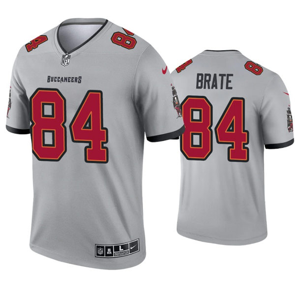 Mens Tampa Bay Buccaneers #84 Cameron Brate Nike Gray 2021 Inverted Legend Limited Jersey