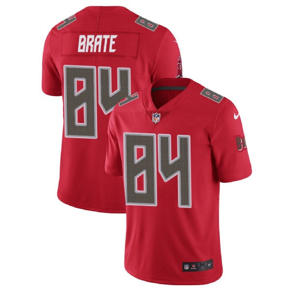 Mens Tampa Bay Buccaneers #84 Cameron Brate Nike Red Color Rush Vapor Limited Jersey