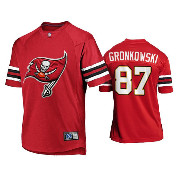 Mens Tampa Bay Buccaneers #87 Rob Gronkowski Nike 2021 Red Team Logo Icon Jersey