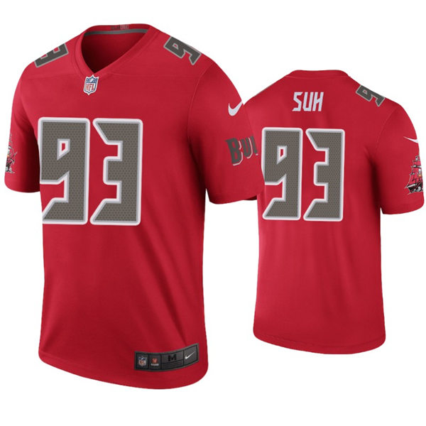 Mens Tampa Bay Buccaneers #93 Ndamukong Suh Nike Red Color Rush Vapor Limited Jersey