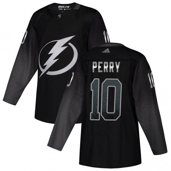 Mens Tampa Bay Lightning #10 Corey Perry Alternate Black Player Jersey Stitched