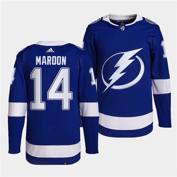 Mens Tampa Bay Lightning #14 Patrick Maroon adidas Home Blue Stitched Player Jersey Stitched