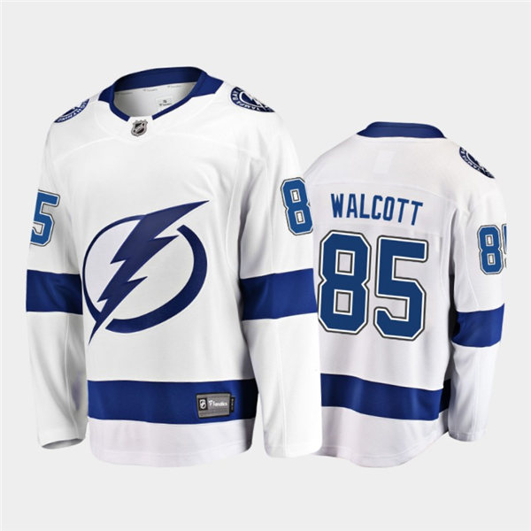 Mens Tampa Bay Lightning #85 Daniel Walcott adidas White Away Jersey Stitched