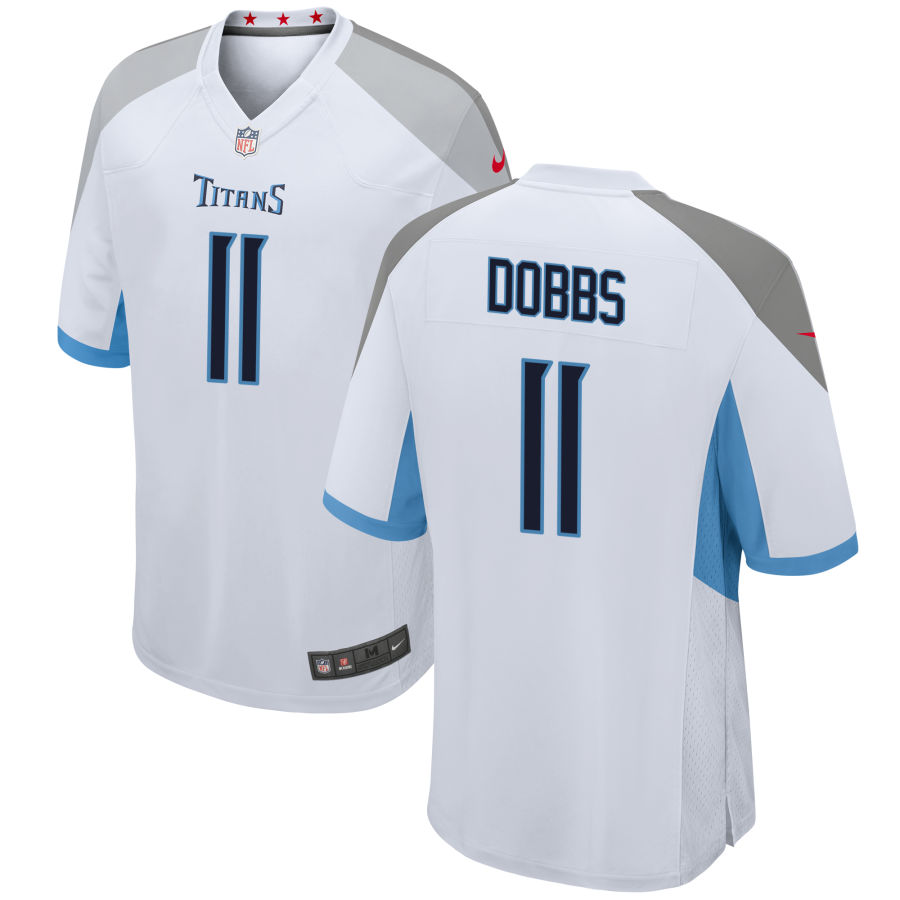 Mens Tennessee Titans #11 Joshua Dobbs White Vapor Untouchable Limited Jersey