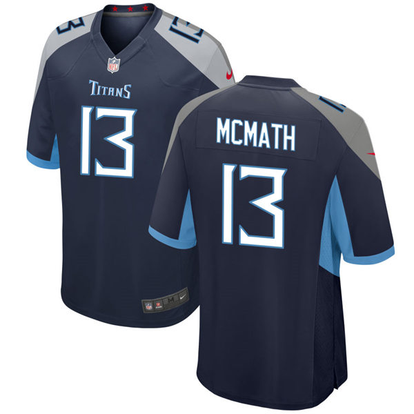 Mens Tennessee Titans #13 Racey McMath Nike Navy Vapor Untouchable Limited Jersey