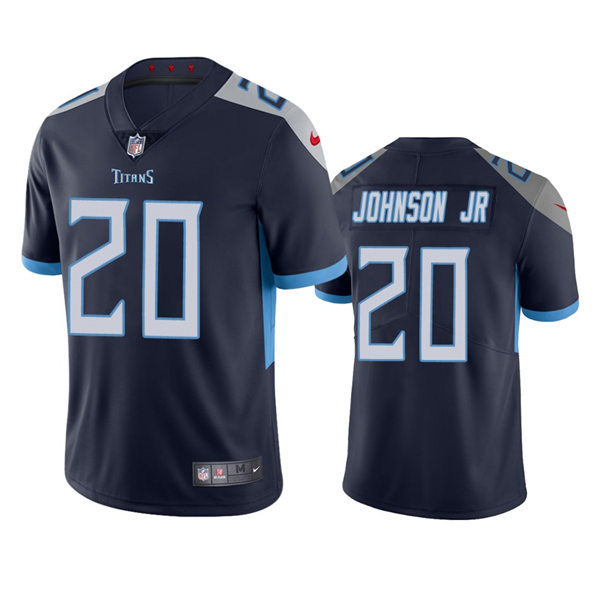 Mens Tennessee Titans #20 Lonnie Johnson Jr. Navy Vapor Untouchable Limited Jersey