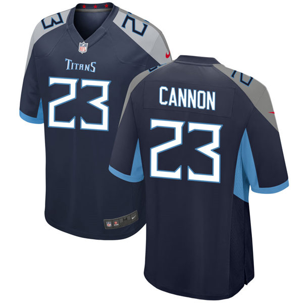 Mens Tennessee Titans #23 Trenton Cannon Nike Navy Vapor Untouchable Limited Jersey
