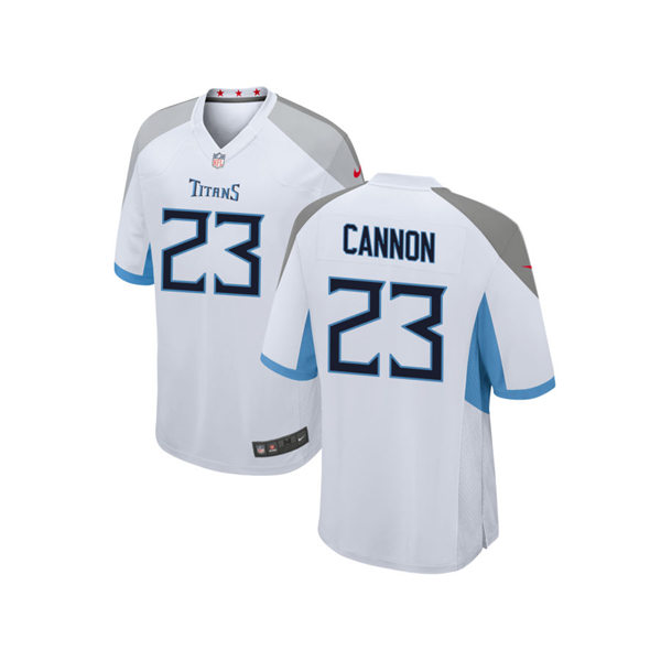 Mens Tennessee Titans #23 Trenton Cannon Nike White Away Vapor Limited Player Jersey