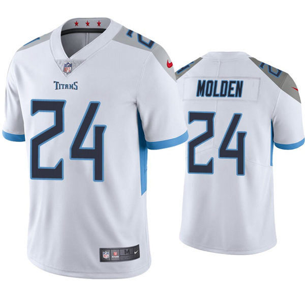 Mens Tennessee Titans #24 Elijah Molden Nike White Vapor Untouchable Limited Jersey