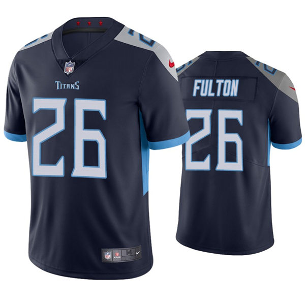 Mens Tennessee Titans #26 Kristian Fulton Nike Navy Vapor Untouchable Limited Jersey