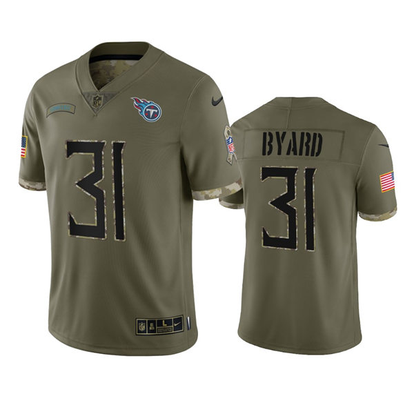 Mens Tennessee Titans #31 Kevin Byard Olive 2022 Salute To Service Limited Jersey