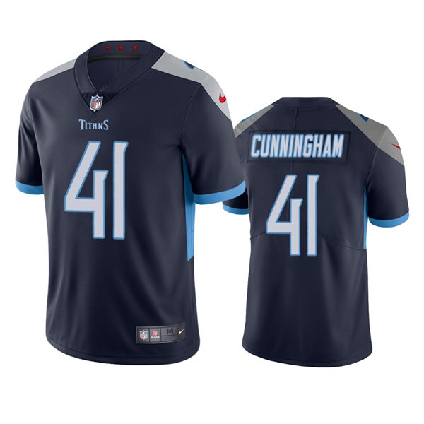 Mens Tennessee Titans #41 Zach Cunningham Navy Vapor Untouchable Limited Jersey